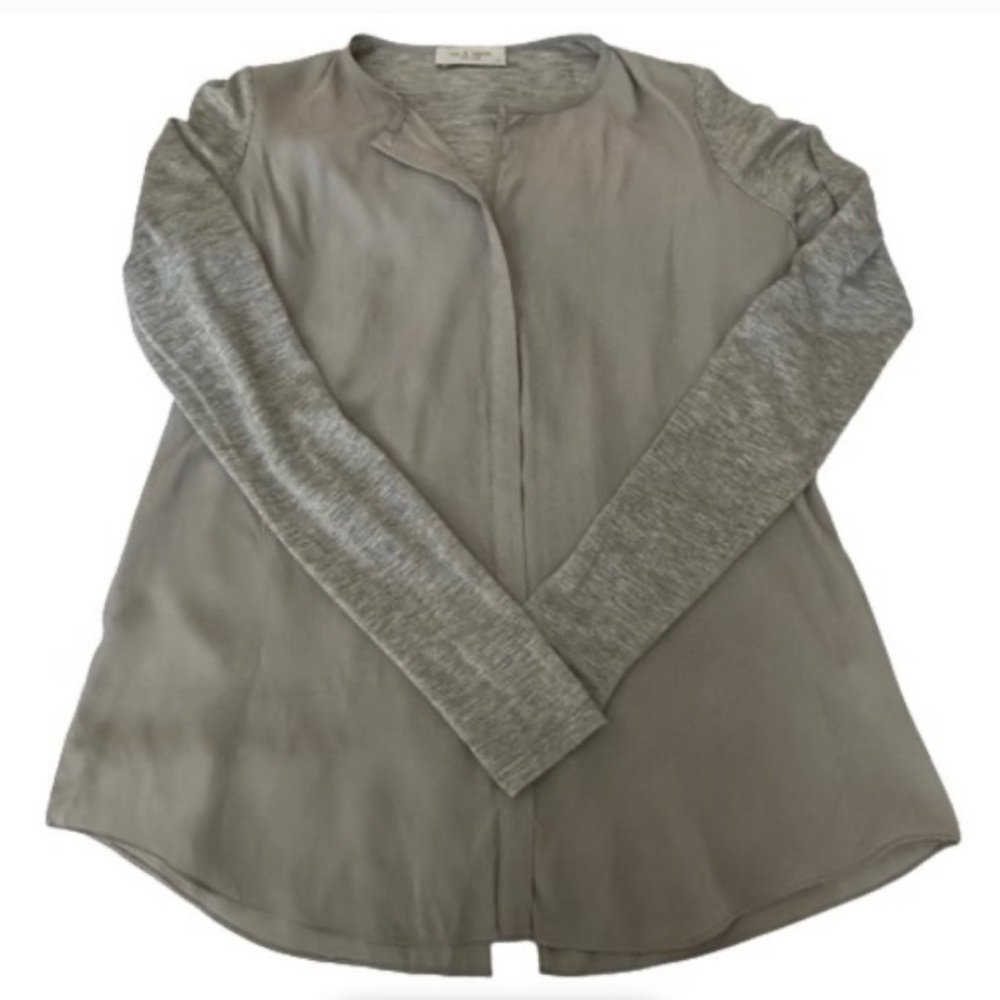 Lola & Sophie Women's Small Gray Long Sleeve Crew Neck Pullover Blouse/Shirt Top - Picture 7 of 14